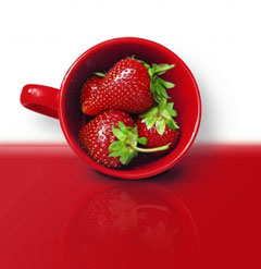 Strawberries in a cup