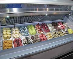 Ice cream in display