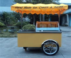 Ice cream cart yellow