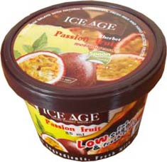 Ice cream with passion fruit