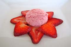 Ice cream dessert strawberry